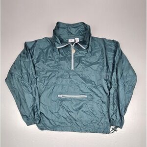 Jerzees Activewear Track Jacket Mens‎ Med. Vintage 90s Green Windbreaker.